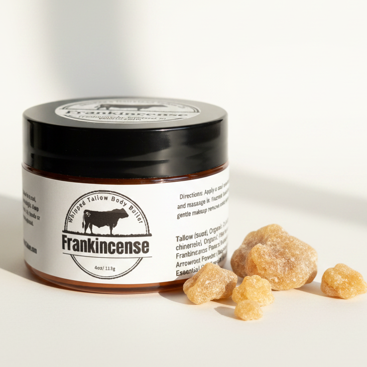Frankincense Resin Whipped Tallow Body Butter