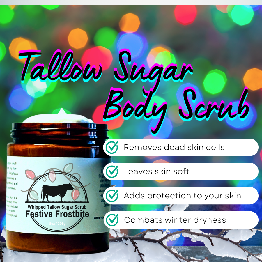 NEW! Festive Frostbite Whipped Tallow Body Scrub