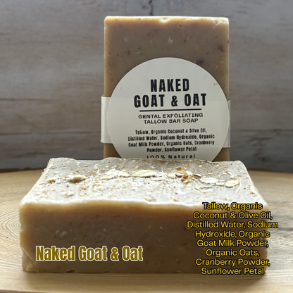 Bare Naked Tallow Bar Soap