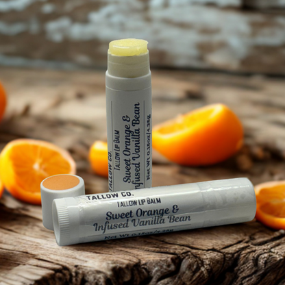 Sweet Orange & Infused Vanilla Bean Tallow Lip Balm