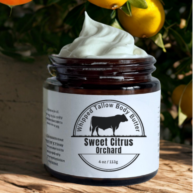 Sweet Citrus Orchard Whipped Tallow Body Butter