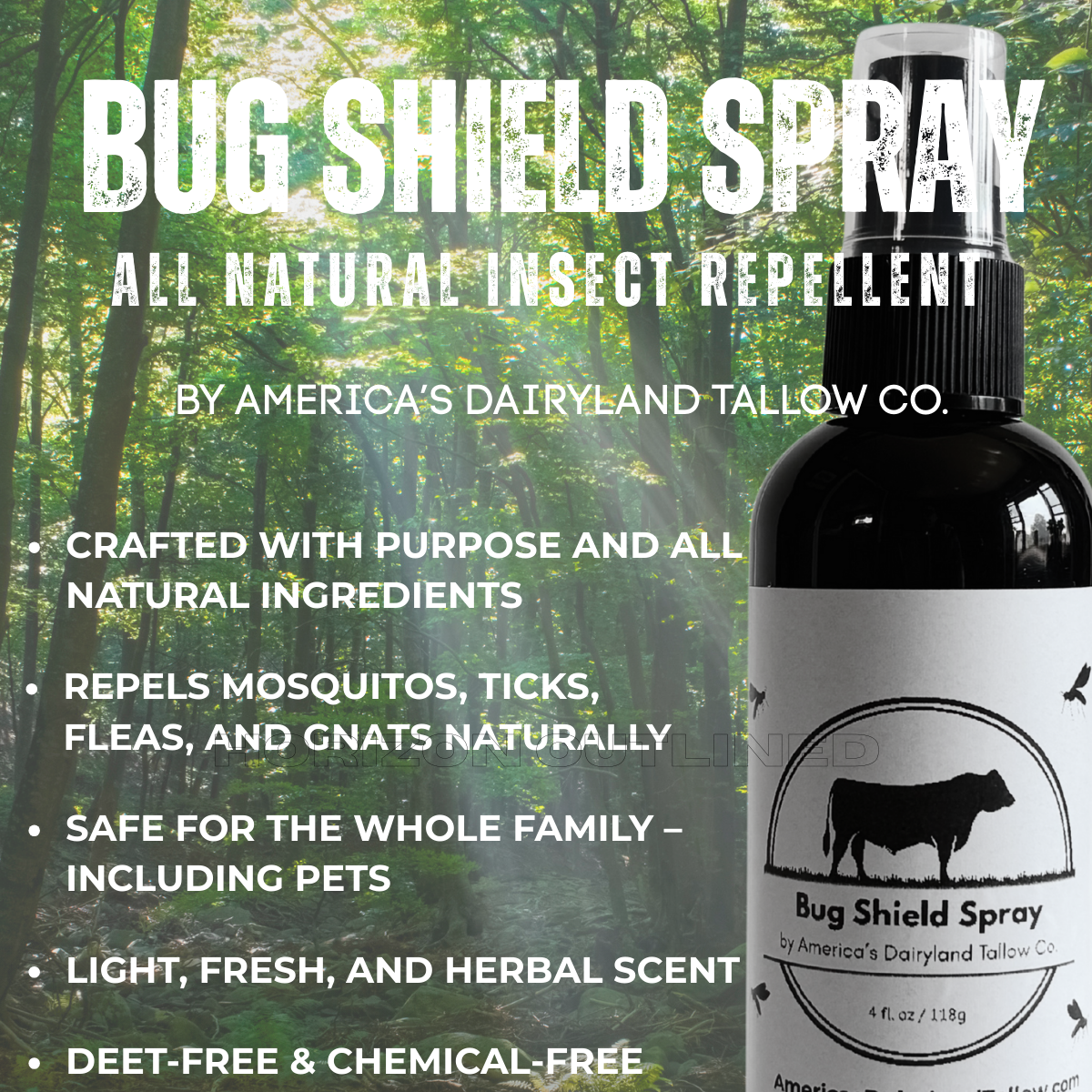 Shield Bug Control Bug Shield Insect Repellent Spray – America's Dairyland Tallow Co.