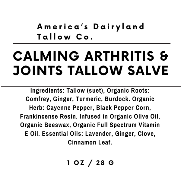 Calming Arthritis & Joints Tallow Salve