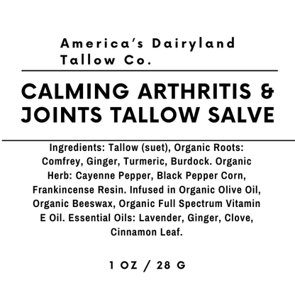 Calming Arthritis & Joints Tallow Salve