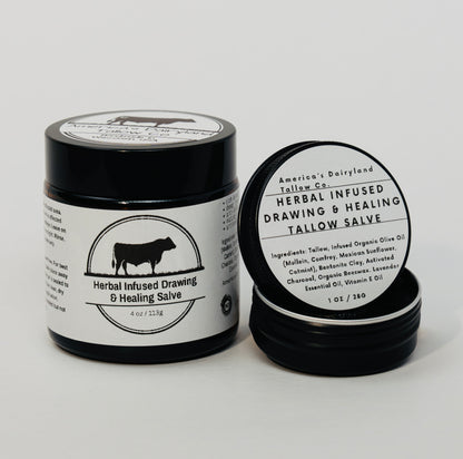 Herbal Infused Drawing & Healing Tallow Salve