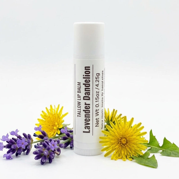 Lavender & Infused Dandelion Tallow Lip Balm