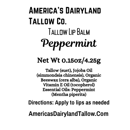 Peppermint Tallow Lip Balm