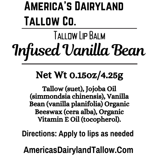 Infused Vanilla Bean Tallow Lip Balm